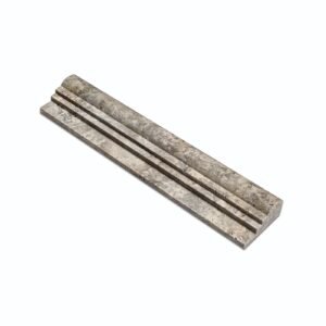 Silver 2X12 Chair Rail Honed Travertine Molding