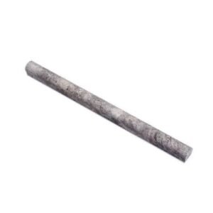 Silver 3/4X12 Pencil Liner Honed Travertine Molding